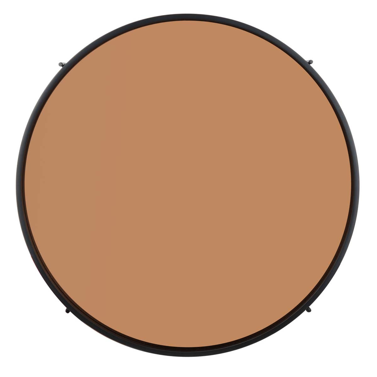 Safavieh Ruby Round Tray Top Coffee Table , COF4205 - Rose Gold/Black