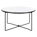 Safavieh Wrena Round Coffee Table , COF4209 - White Marble / Black