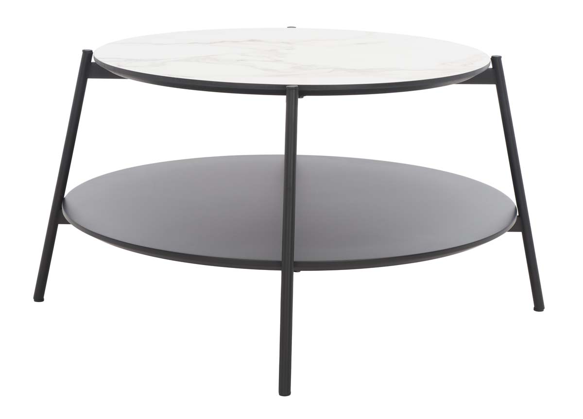 Safavieh Alexy Round Coffee Table , COF4210 - White/Black