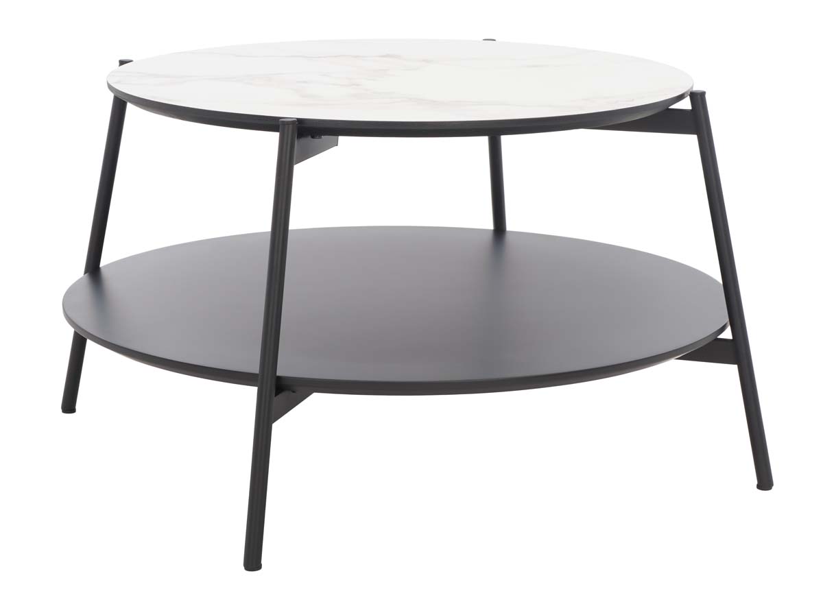 Safavieh Alexy Round Coffee Table , COF4210 - White/Black