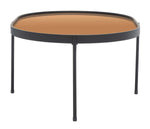 Safavieh Emmerich Mirrored Coffee Table , COF4218 - Rose Gold Top /Matte Black Legs