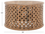Safavieh Kyrith Round Coffee Table , COF5301 - Burnt Natural