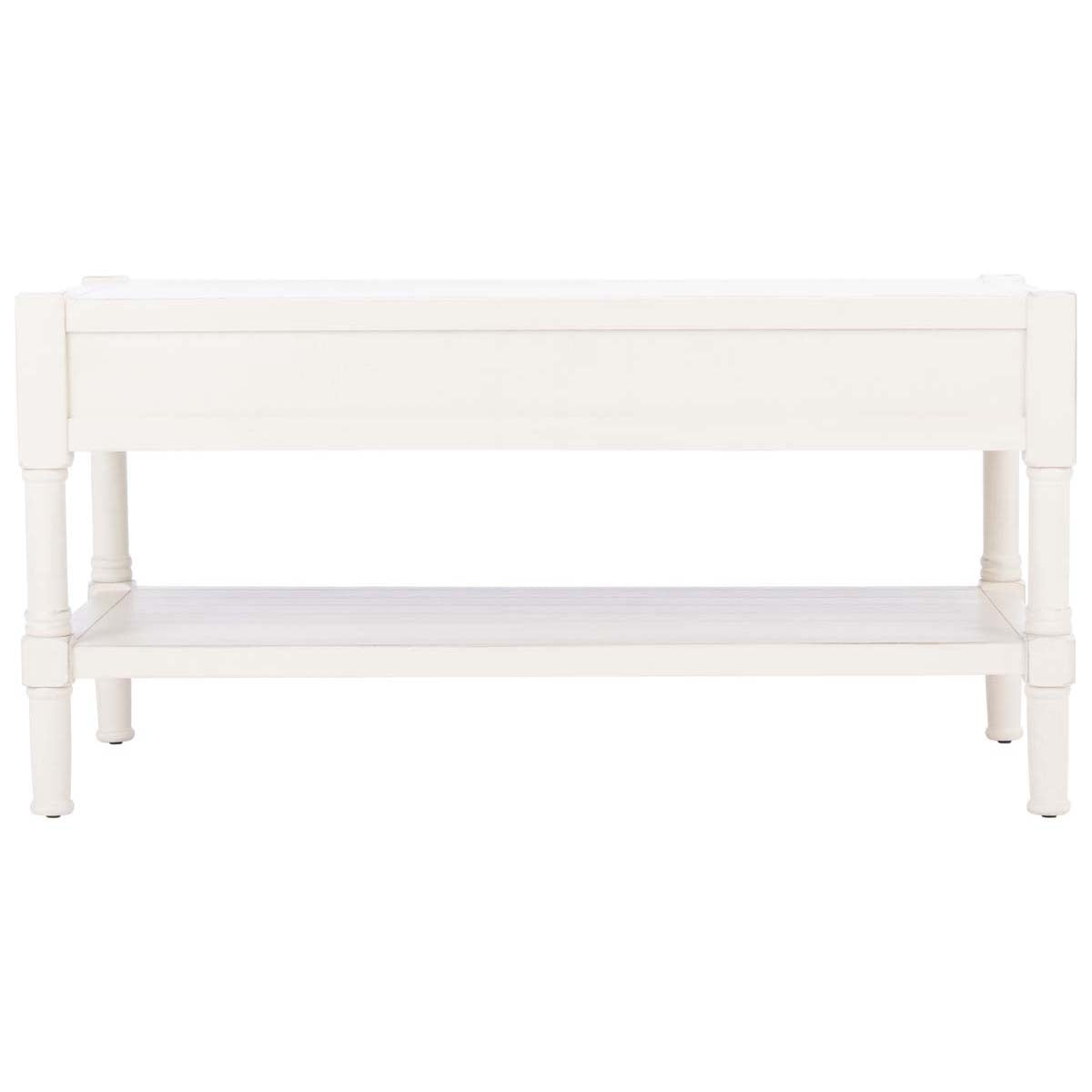 Safavieh Filbert 2 Drawer Coffee Table , COF5703 - Distressed White