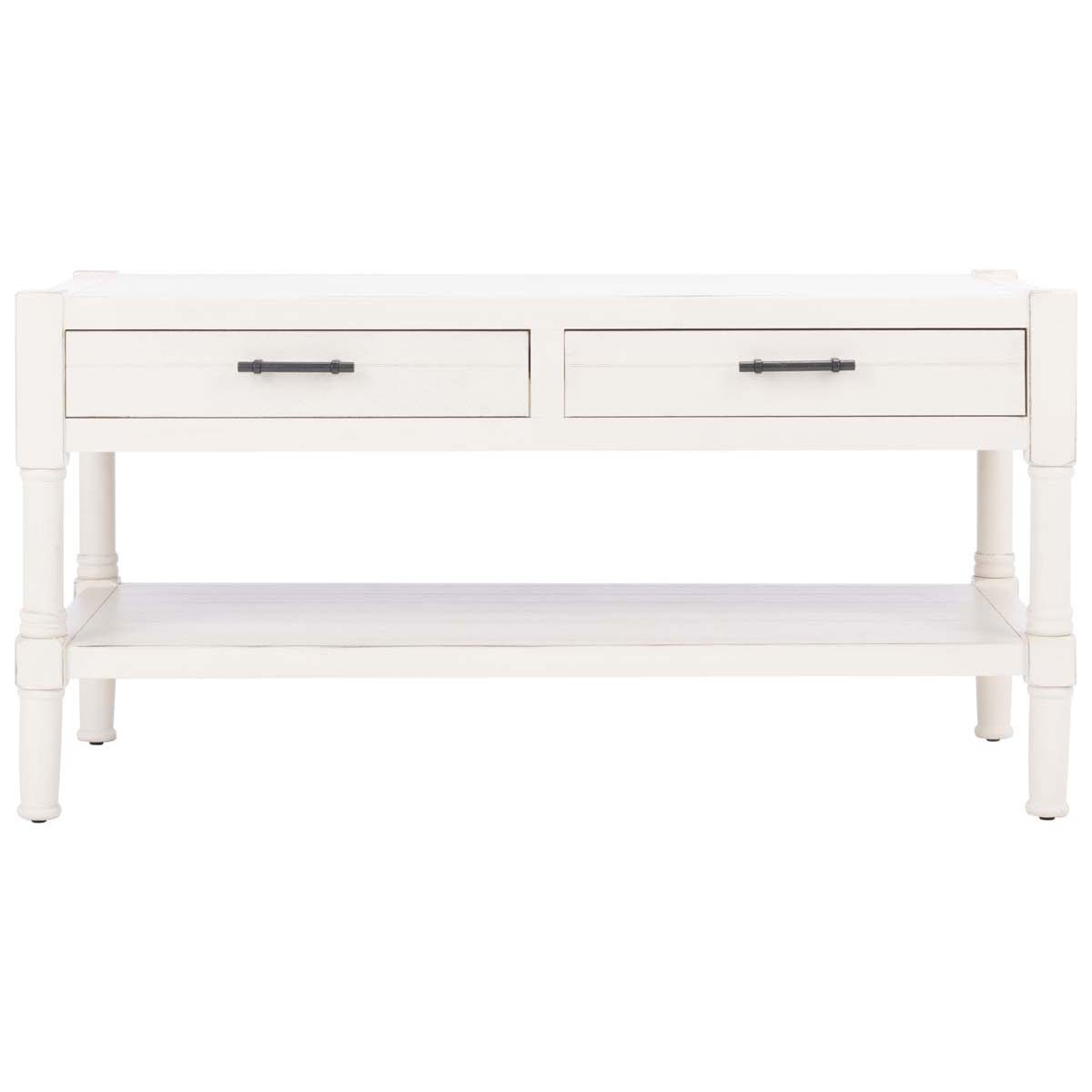 Safavieh Filbert 2 Drawer Coffee Table , COF5703 - Distressed White