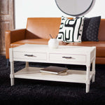 Safavieh Filbert 2 Drawer Coffee Table , COF5703 - Distressed White