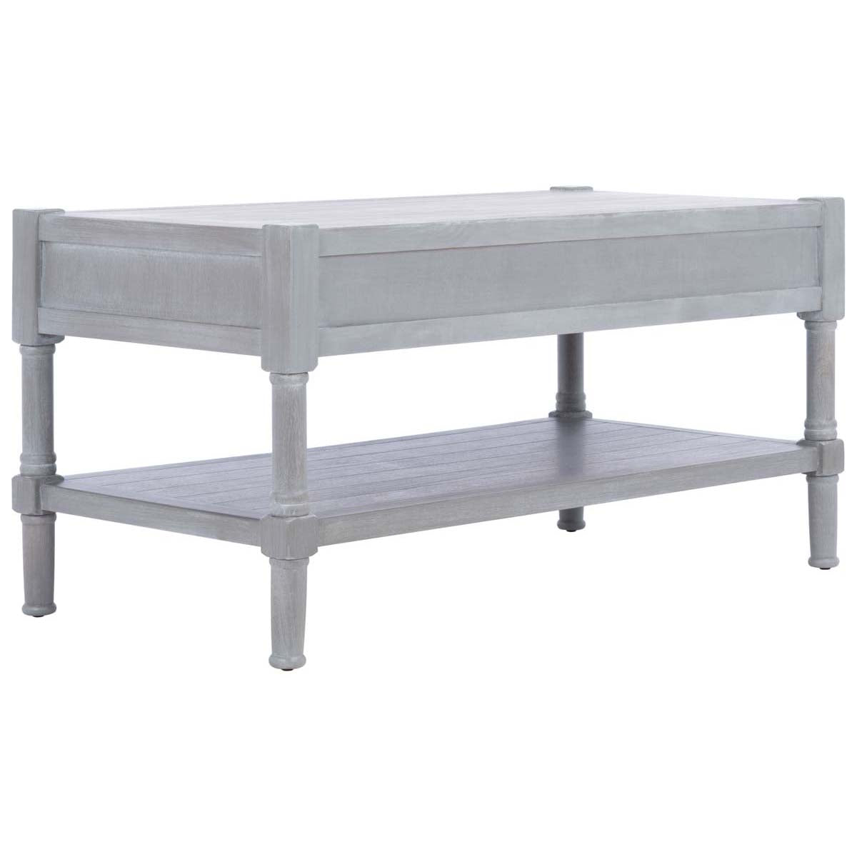 Safavieh Filbert 2 Drawer Coffee Table , COF5703 - White Wash Grey