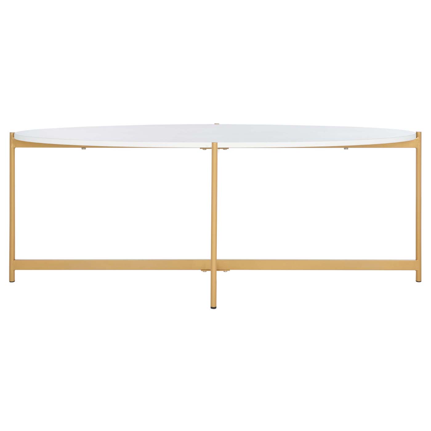 Safavieh Taliyah Oval Coffee Table , COF5803 - White / Gold