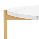 Safavieh Taliyah Oval Coffee Table , COF5803 - White Marble / Gold