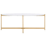 Safavieh Taliyah Oval Coffee Table , COF5803 - White Marble / Gold