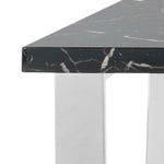 Safavieh Carmen Square Coffee Table , COF6201 - Black Marble Veneer/Chrome Leg