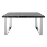 Safavieh Carmen Square Coffee Table , COF6201 - Black Marble Veneer/Chrome Leg