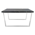Safavieh Carmen Square Coffee Table , COF6201 - Black Marble Veneer/Chrome Leg