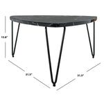 Safavieh Jacky Triangle Coffee Table , COF6202 - Black Marble Veneer/Black Metal