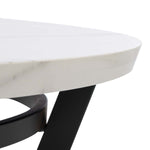 Safavieh Placido Oval Coffee Table , COF6206 - White Marble / Black