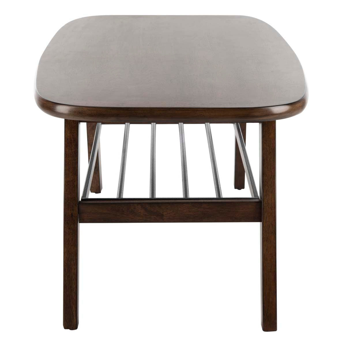 Safavieh Oren 2 Tier Coffee Table , COF6400 - Walnut/Black Metal