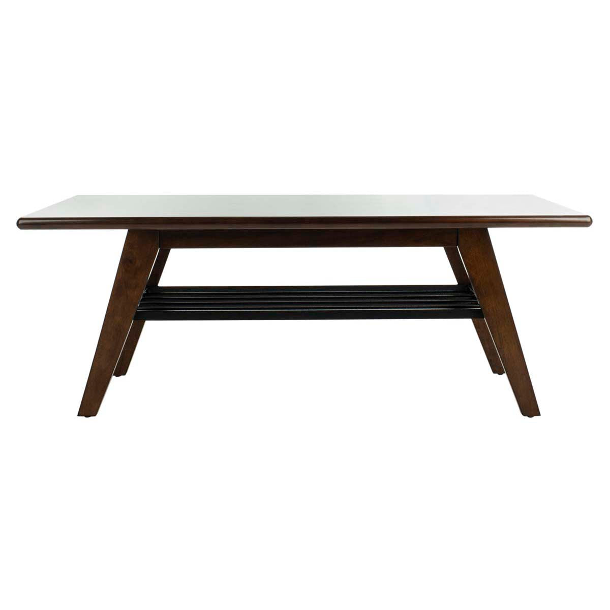 Safavieh Seth 2 Tier Coffee Table , COF6401 - Walnut/Black Metal