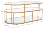 Safavieh Layta 3 Shelf Coffee Table , COF6402 - Gold/Glass
