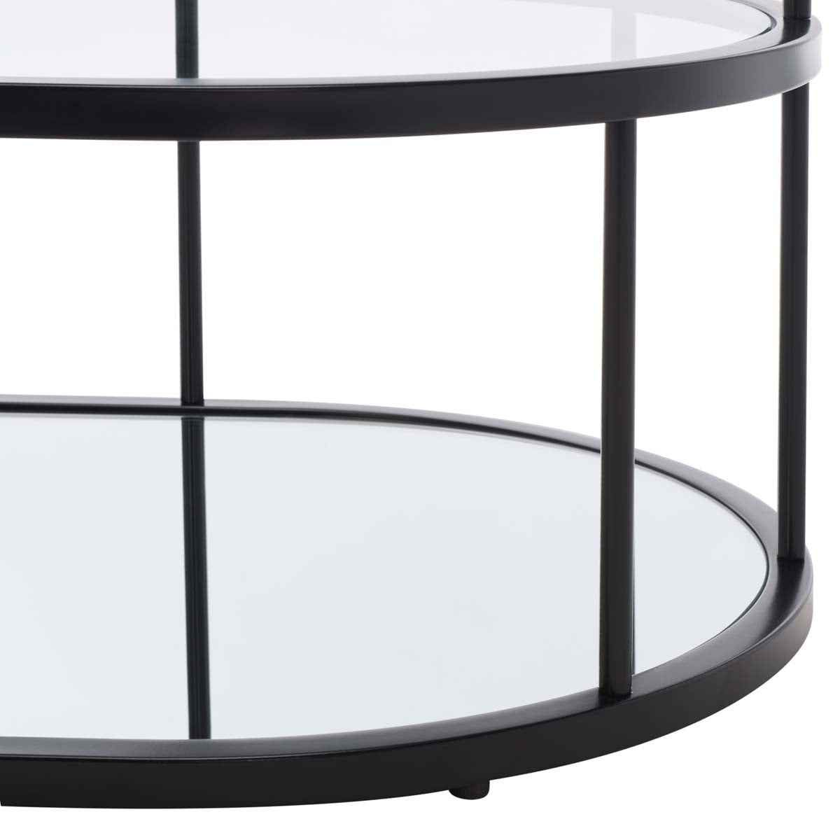 Safavieh Layta 3 Shelf Coffee Table , COF6402 - Matte Black/Glass