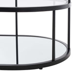 Safavieh Layta 3 Shelf Coffee Table , COF6402 - Matte Black/Glass