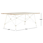 Safavieh Cyprus Coffee Table , COF6500 - White Wash Top/White Legs