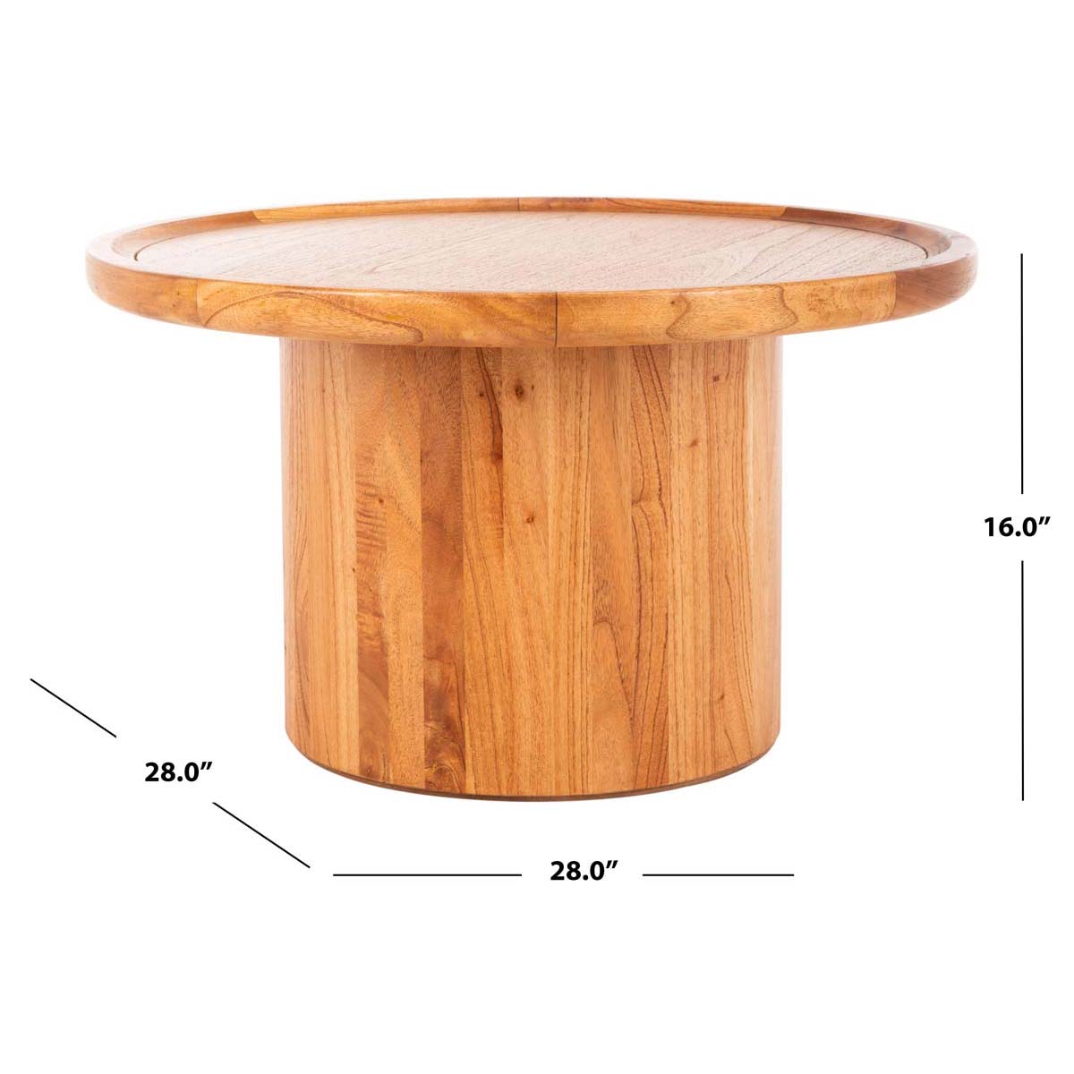 Safavieh Devin Round Pedestal Coffee Table , COF6600 - Natural