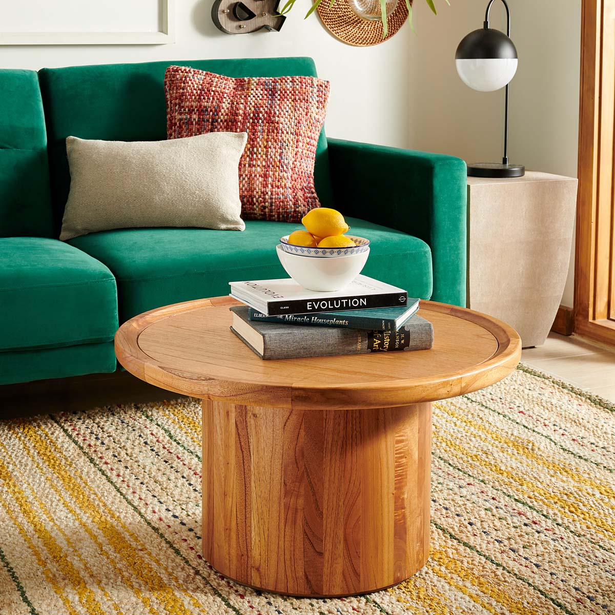 Safavieh Devin Round Pedestal Coffee Table , COF6600 - Natural