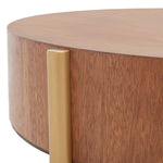 Safavieh Diangela Round Coffee Table , COF6605 - Natural / Gold