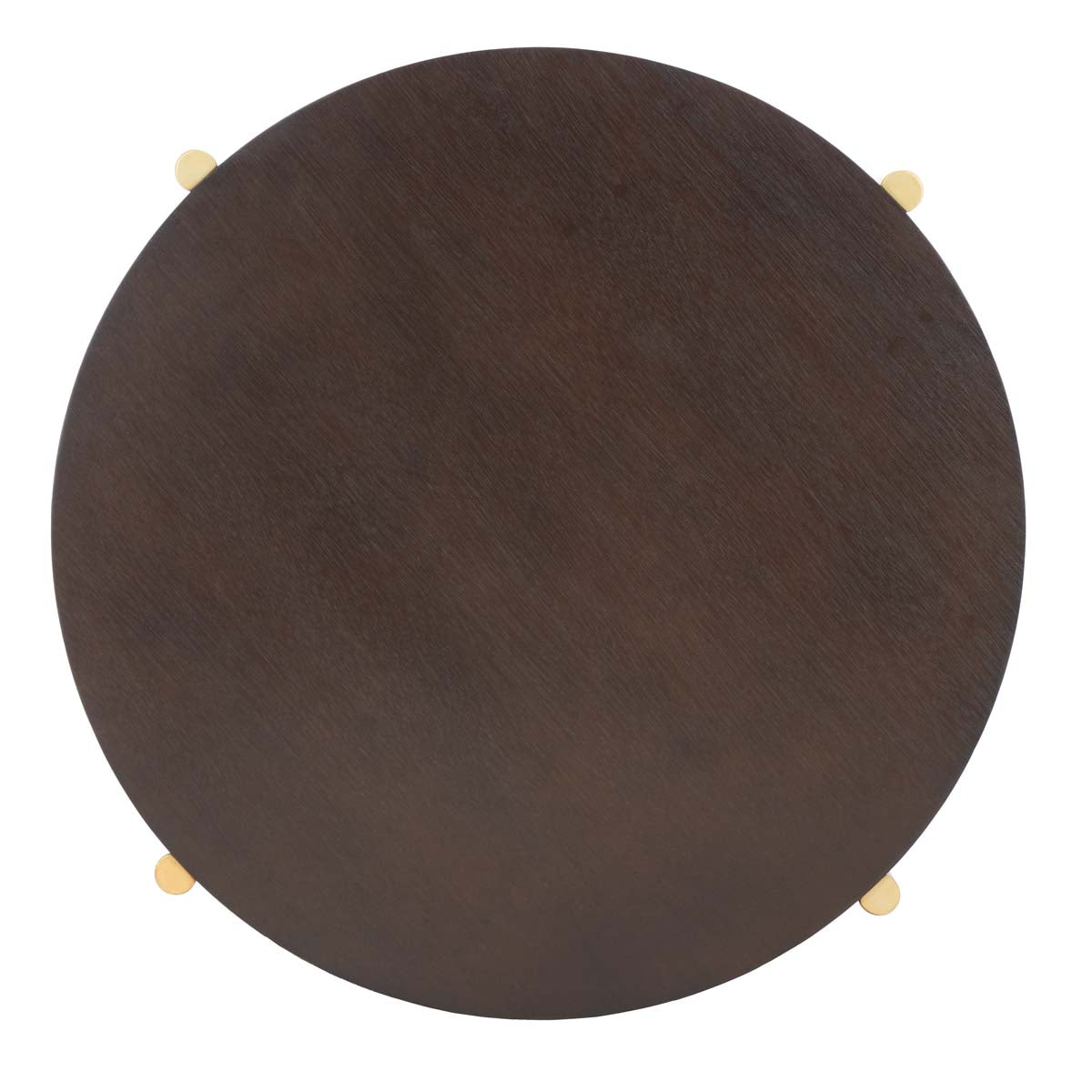 Safavieh Diangela Round Coffee Table , COF6605 - Dark Oak / Gold