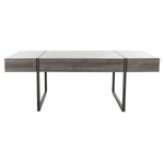 Safavieh Tristan Rectangular Modern Coffee Table , COF7000 - Black / Black Metal Legs