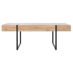 Safavieh Tristan Rectangular Modern Coffee Table, COF7000 - Natural / Black Metal Legs