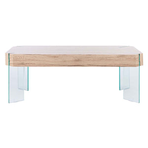 Safavieh Katelyn Rectangular Contemporary Glass Leg Coffee Table, COF7002