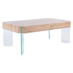 Safavieh Katelyn Rectangular Contemporary Glass Leg Coffee Table, COF7002 - Natural / Glass