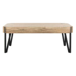 Safavieh Liann Rustic Midcentury Wood Top Coffee Table , COF7003 - Multi Brown / Black