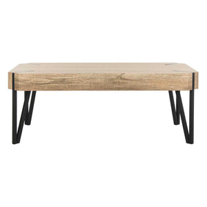 Safavieh Liann Rustic Midcentury Wood Top Coffee Table, COF7003