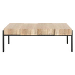 Safavieh Alexander Rectangular Contemporary Rustic Coffee Table , COF7005 - Canyon Grey / Black