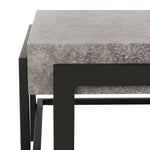 Safavieh Oliver Rectangular Contemporary Coffee Table , COF7006 - Dark Grey/Black Metal Legs