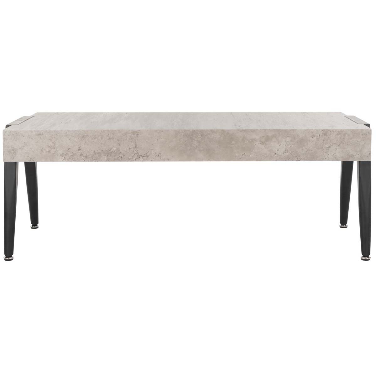 Safavieh Cameron Rectangular Midcentury Modern Coffee Table , COF7008 - Light Grey/Black Metal Legs