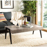Safavieh Cameron Rectangular Midcentury Modern Coffee Table , COF7008 - Light Grey/Black Metal Legs