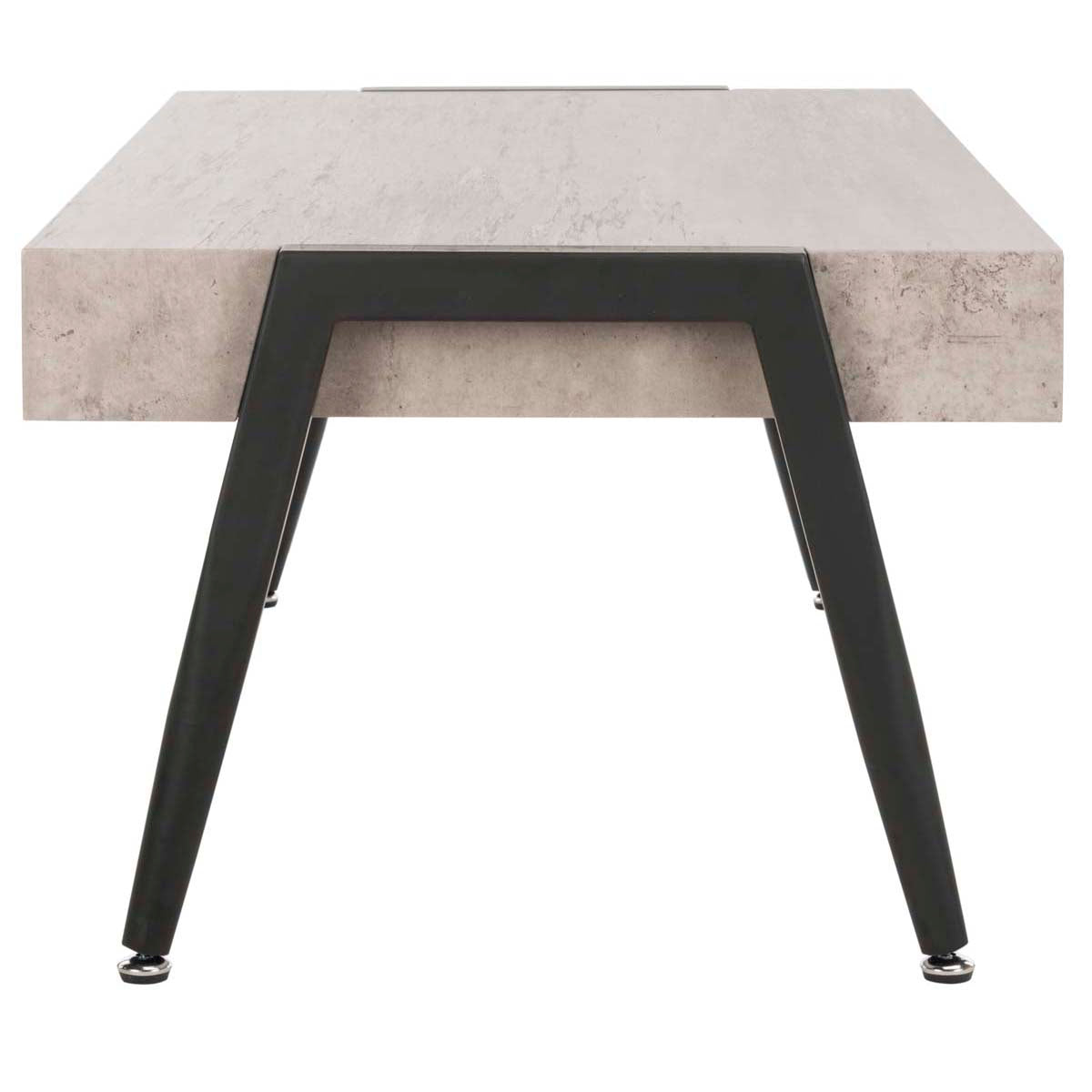Safavieh Cameron Rectangular Midcentury Modern Coffee Table , COF7008 - Light Grey/Black Metal Legs