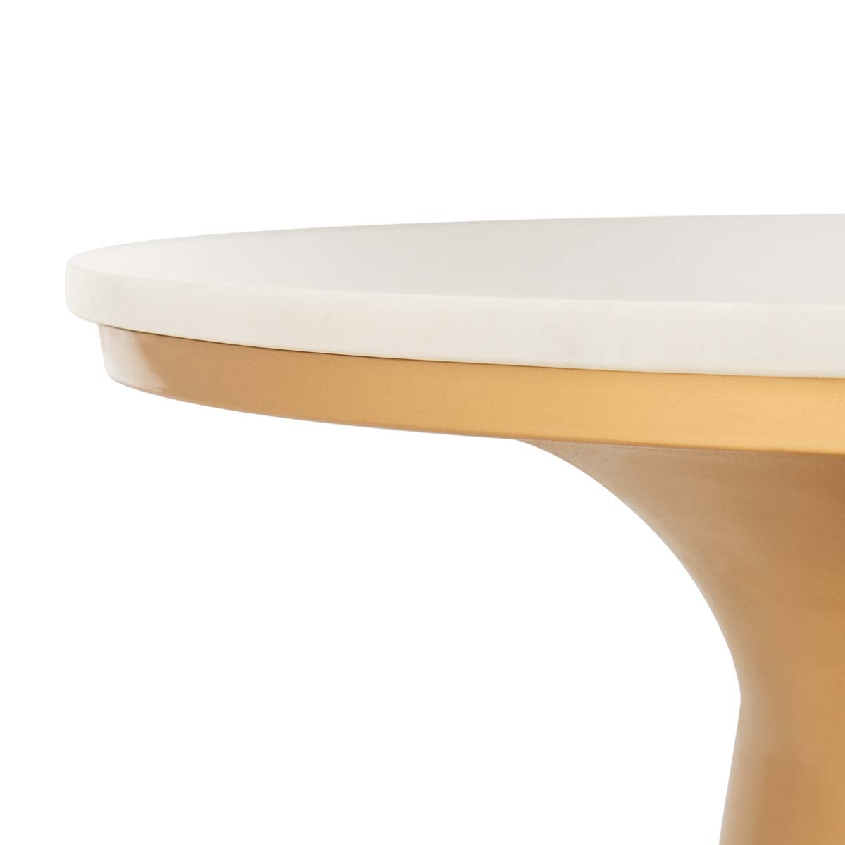 Safavieh Mila Pedestal Coffee Table , COF7200 - White Marble/Brass