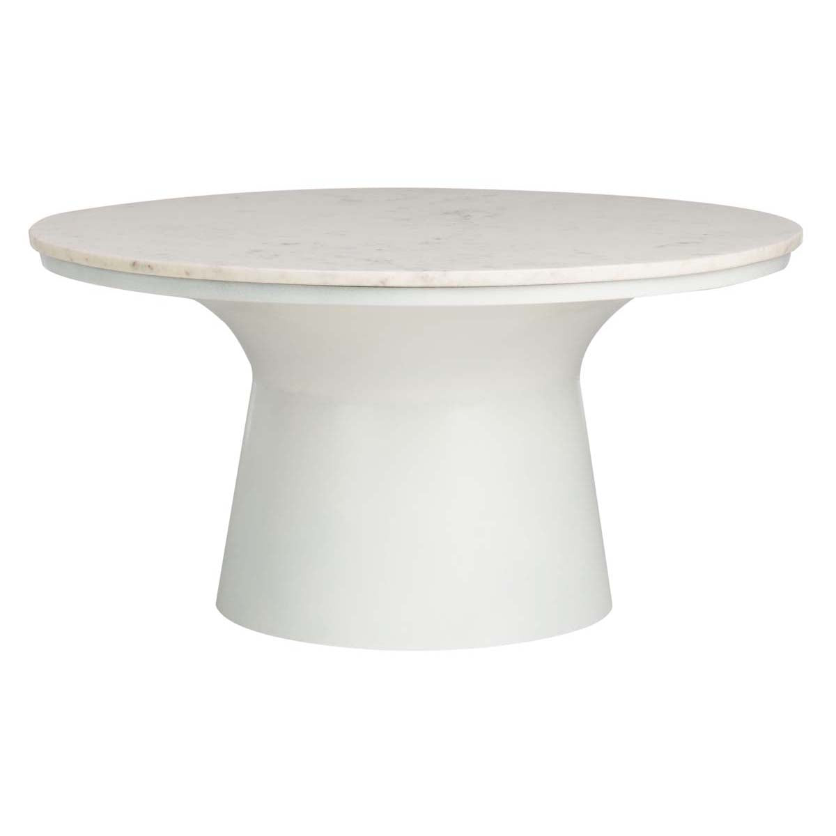 Safavieh Mila Pedestal Coffee Table , COF7200 - White Marble/White