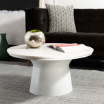 Safavieh Mila Pedestal Coffee Table , COF7200 - White Marble/White