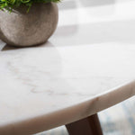 Safavieh Syrio Round Marble Coffee Table , COF8100 - Marble / Walnut