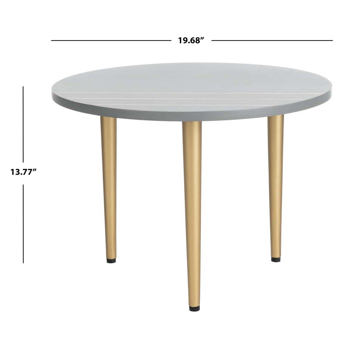Safavieh Tezza Round Concrete Coffee Table , COF9001 - Grey/Brass