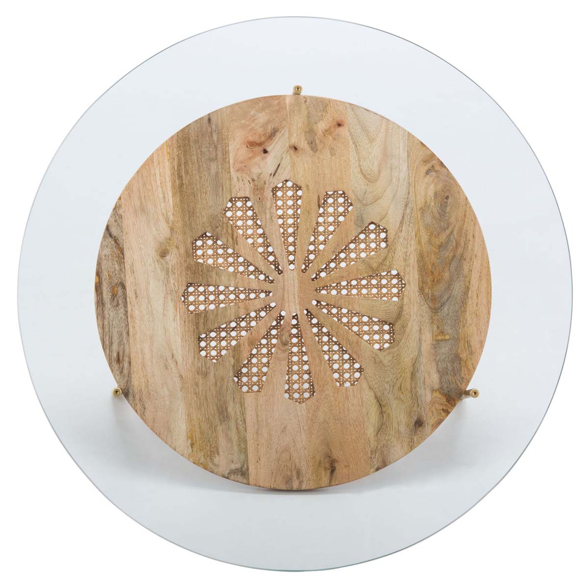 Safavieh Flora Round Coffee Table , COF9005 - Natural/Brass
