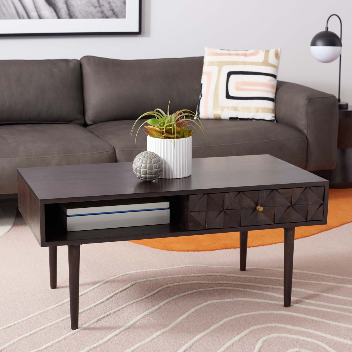 Safavieh Lexington Coffee Table , COF9006 - Walnut