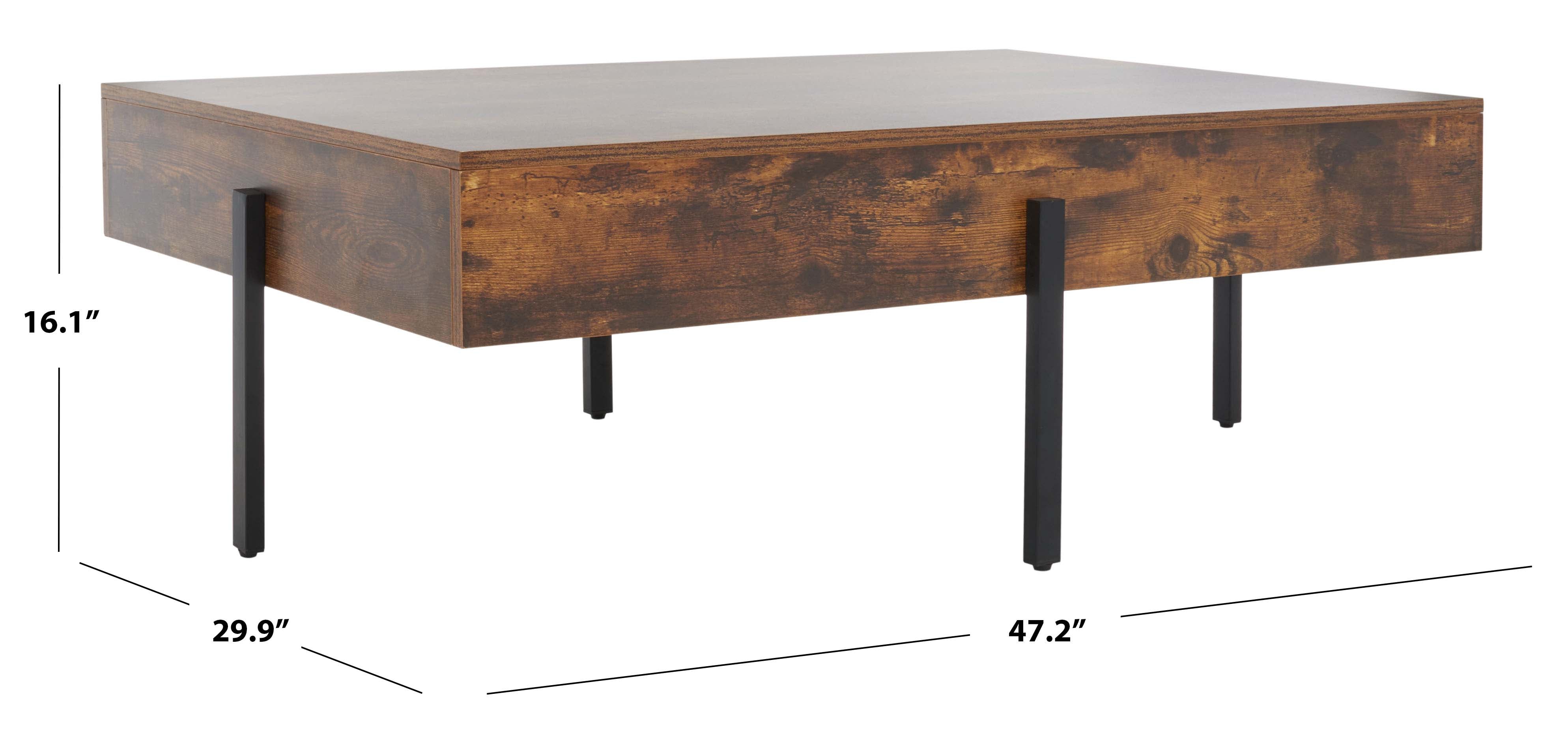 Safavieh Jaxith Coffee Table , COF9304 - Multi Brown / Black