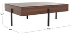 Safavieh Jaxith Coffee Table , COF9304 - Walnut / Black