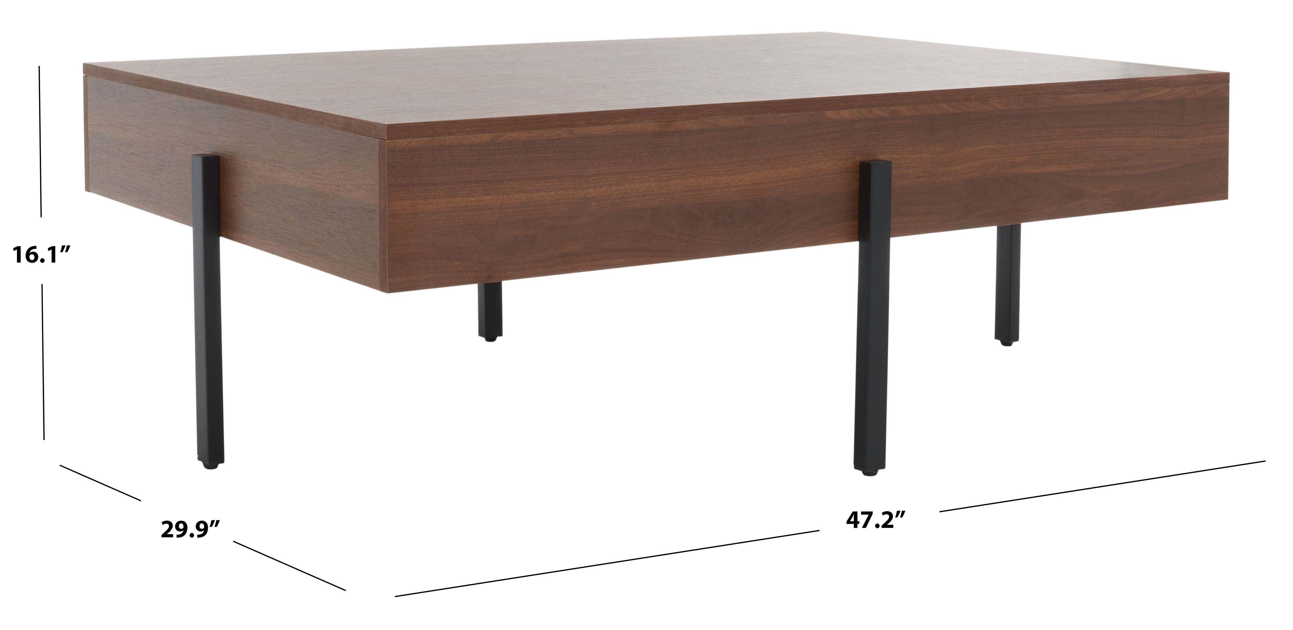 Safavieh Jaxith Coffee Table , COF9304 - Walnut / Black