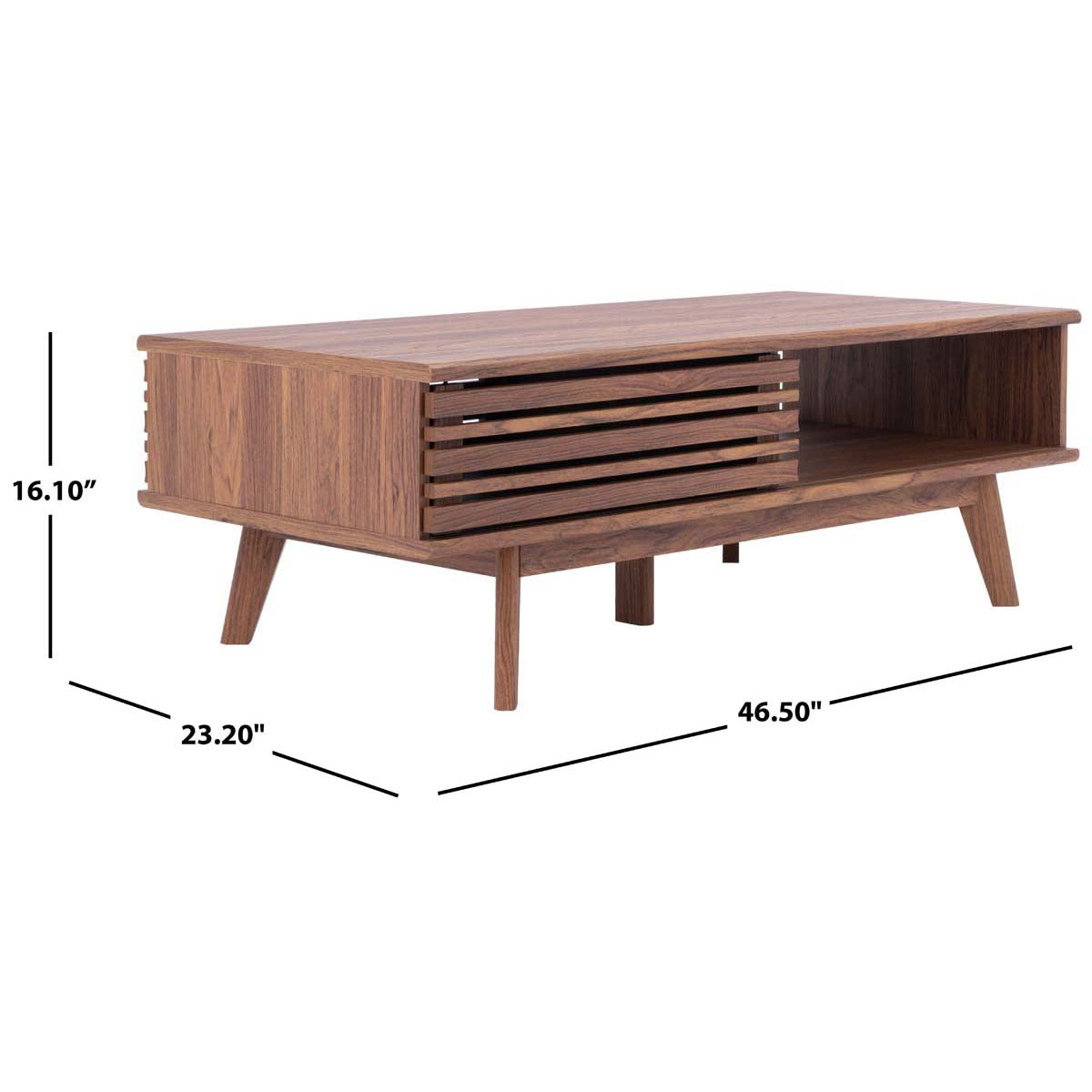 Safavieh Rori 1 Shelf Coffee Table , COF9600 - Walnut